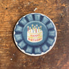 Blue Ribbon Birthday Button