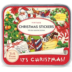 Vintage Christmas Sticker Set