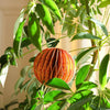 Orange Honeycomb Ornament