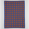 Burgundy & Blue Squares Tea Towel