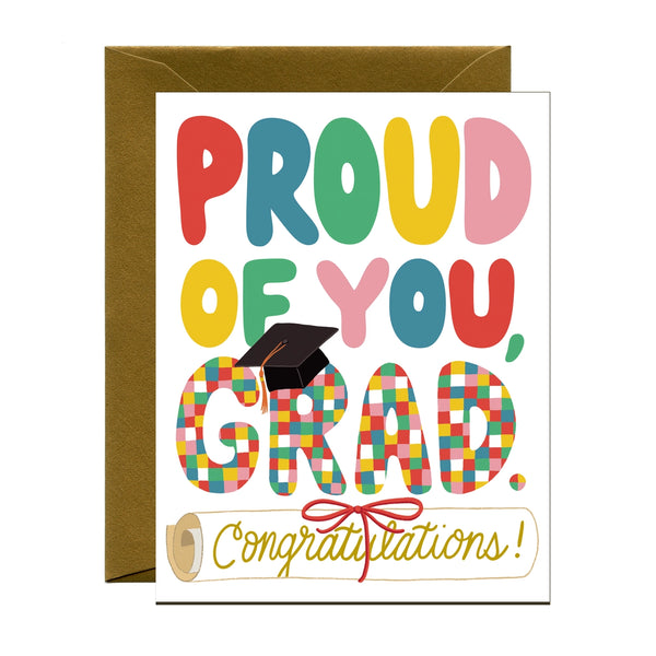 Colorful Checkered Graduation