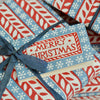 Merry Christmas Red and Blue Set of Six