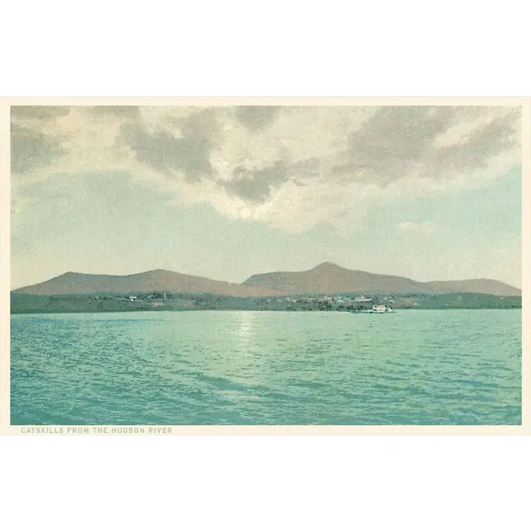 NS-553 Catskills from the Hudson River, New York - Vintage Image, Magnet