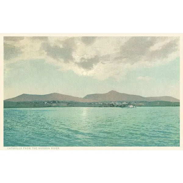 NS-553 Catskills from the Hudson River, New York - Vintage Image, Magnet