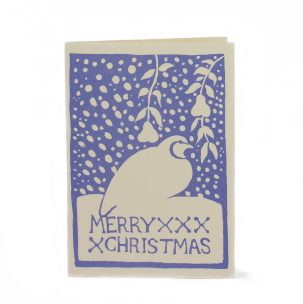 Partridge and Pear Tree Pale Blue