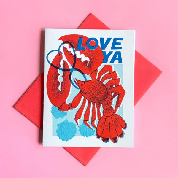 Love Ya Lobster Risograph