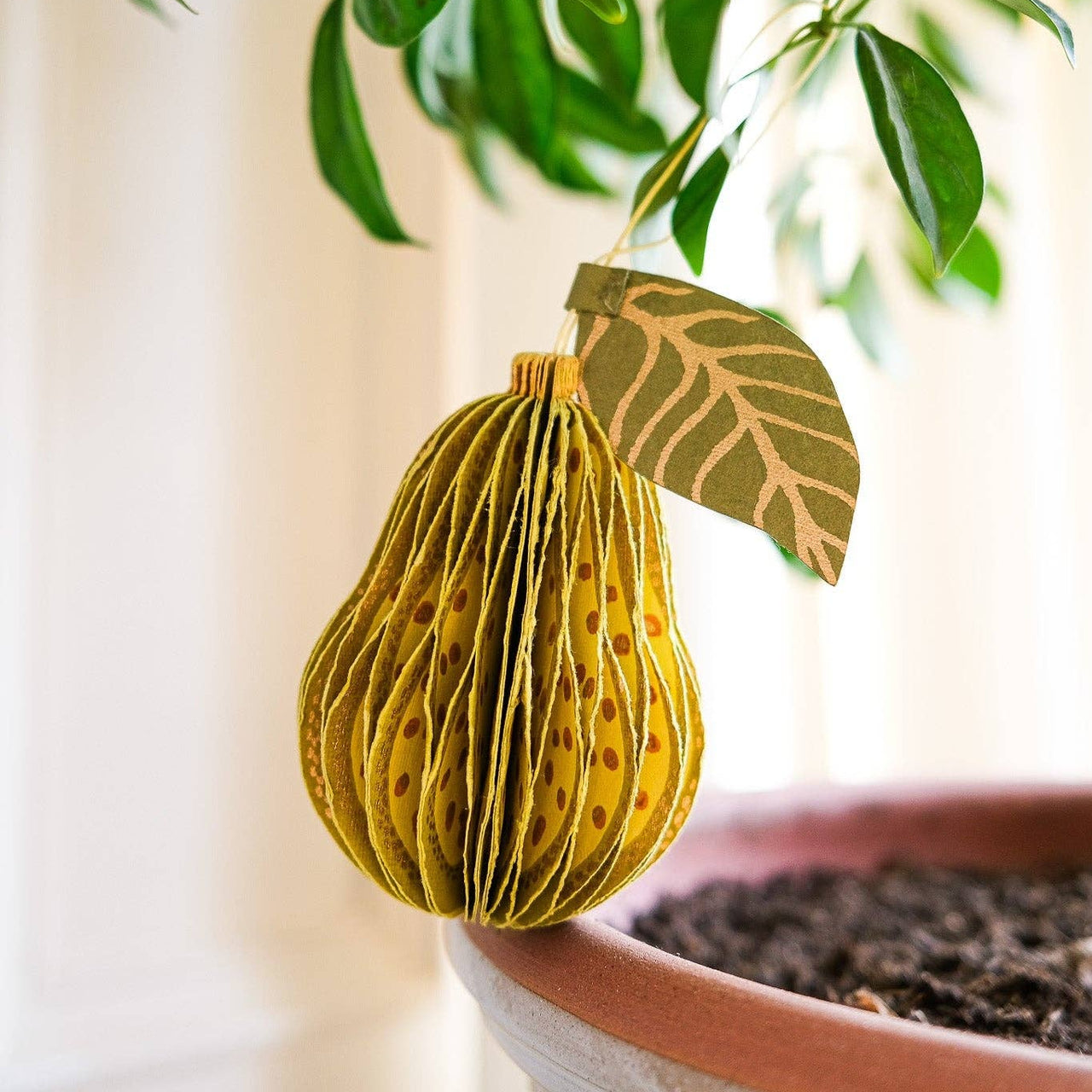 Pear Honeycomb Ornament
