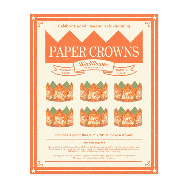 Happy Birthday Paper Crowns