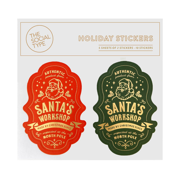Santa's Workshop Holiday Sticker Sheets