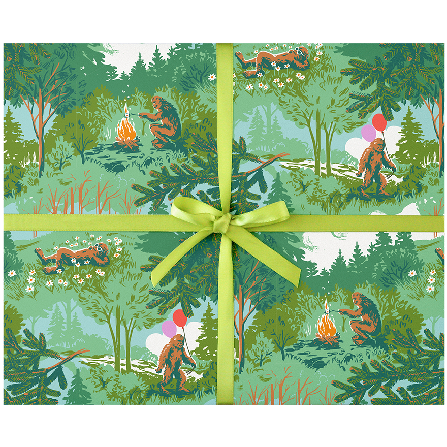 Sasquatch Gift Wrap Sheet