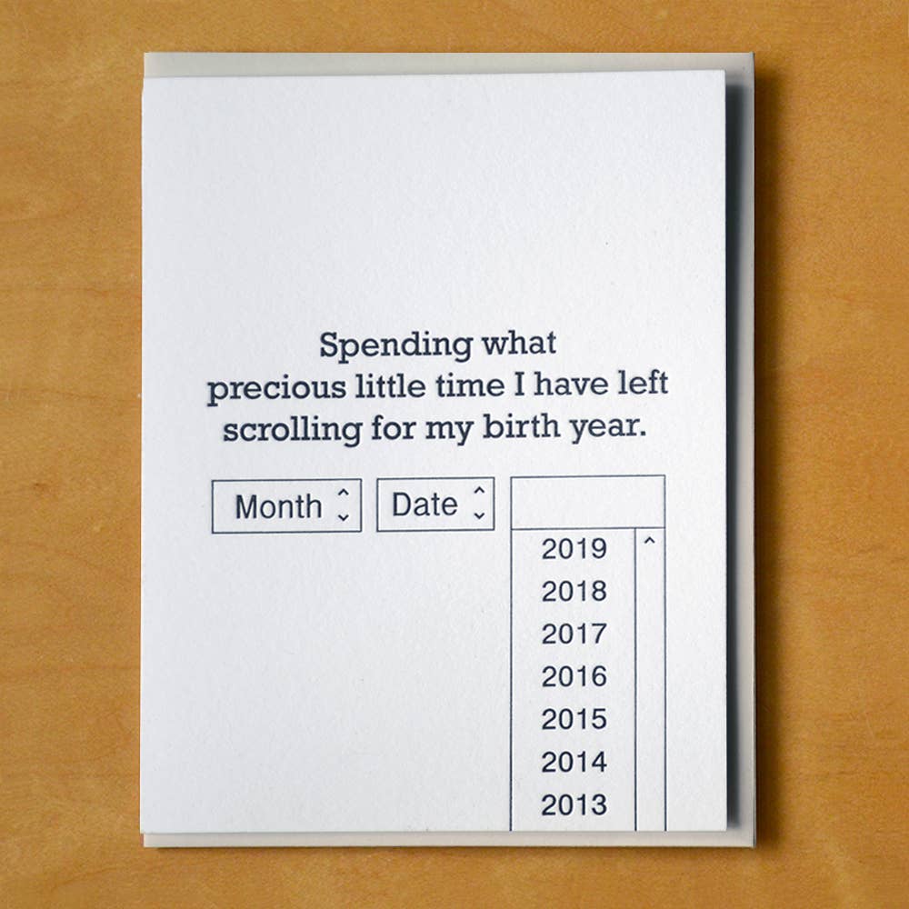 Scrolling For My Birth Year
