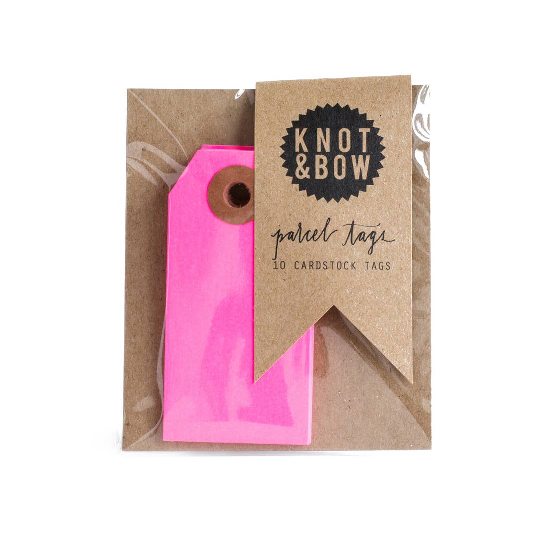 Neon Pink Parcel Tags