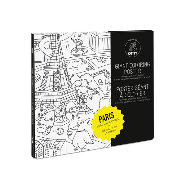 Paris Coloring Poster